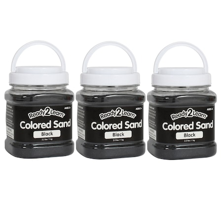 Ready 2 Learn Colored Sand, Black, 2.2 lb. Jar, 3PK CE10100